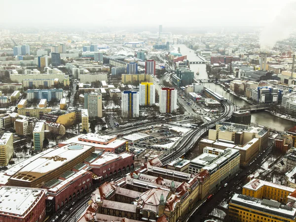 Berlin, Německo. Pohled na město z výšky — Stock fotografie