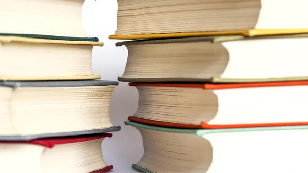 Two piles of vintage paper books — Stock Photo, Image