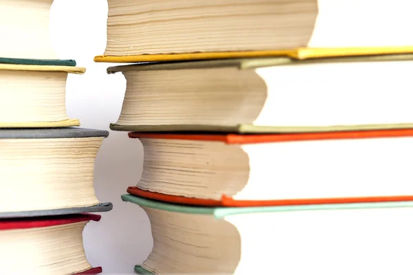 Two piles of vintage paper books — Stock Photo, Image