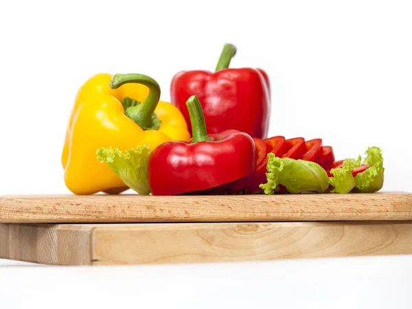 Stor paprika röd och gul färg — Stockfoto