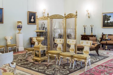 St Petersburg, Rusya, 24 Temmuz 2012 tarihinde. Bir devlet Hermitage Müzesi salonları iç. Hermitage - dünyanın en ünlü sanat müzeleri