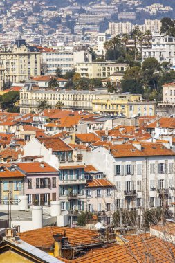 Güzel, Fransa, üzerinde 13 Mart 2015. Shatto'nın Tepesi'nden eski şehre Üstten Görünüm