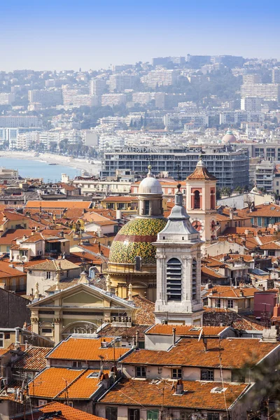 Niza, Francia, 13 de marzo de 2015. La vista superior de la ciudad vieja desde la colina de Shatto —  Fotos de Stock