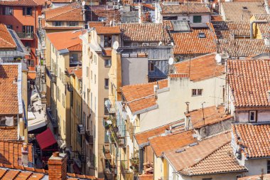 Güzel, Fransa, üzerinde 13 Mart 2015. Shatto'nın Tepesi'nden eski şehre Üstten Görünüm