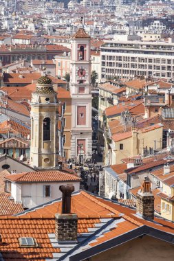 Güzel, Fransa, üzerinde 13 Mart 2015. Shatto'nın Tepesi'nden eski şehre Üstten Görünüm
