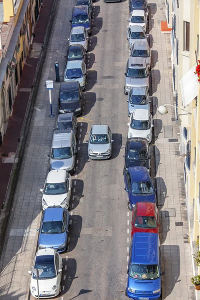 Nice, Frankrijk, op 13 maart 2015. Een parkeerplaats bij de inslag in de oude stad, het bovenaanzicht — Stockfoto