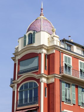 Güzel, Fransa, üzerinde 13 Mart 2015. Şehir binaların tipik mimari detaylar