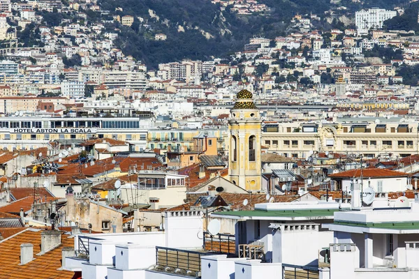 Nice, Frankreich, am 13. März 2015. Blick von oben auf die Altstadt von Shatto 's Hill — Stockfoto