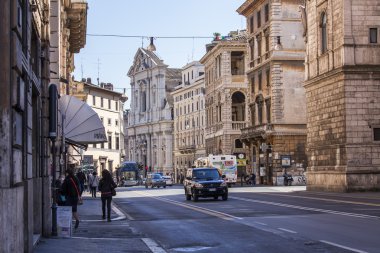 6 Mart 2015 tarihinde, Roma, İtalya. Tipik kentsel görünümü
