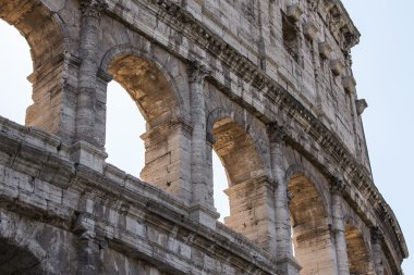 6 Mart 2015 tarihinde, Roma, İtalya. Colosseum parçası. Colosseum - bir şehrin ana manzaraları