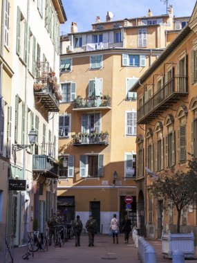 Güzel, Fransa, 14 Mart 2015 tarihinde. Şehir manzarası