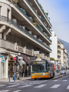 Güzel, Fransa, 9 Mart 2015 tarihinde. Şehir manzarası.