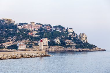 Güzel, 10 Mart 2015 tarihinde Fransa. Akdeniz kıyısında bir sahil görünümü