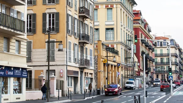 Niza, Francia, 14 de marzo de 2015. Paisaje urbano típico — Foto de Stock