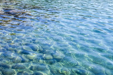 Deniz suyunun yüzeyinde kolay dalgalar