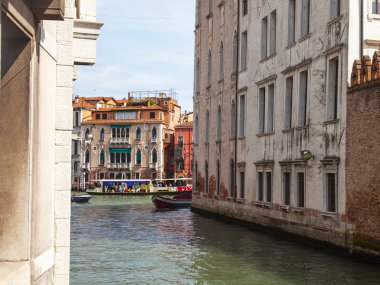 Venice, İtalya - 30 Nisan 2015 tarihinde. Tipik kentsel görünümü
