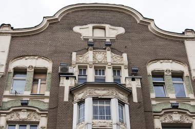 Moskova, Rusya, 24 Mayıs 2015 tarihinde. XIX. yüzyılın tipik Moskova şehir gayrimenkulün mimari parça