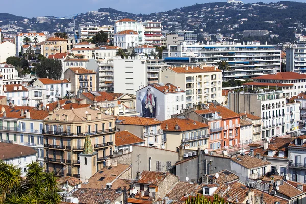 CANNES, FRANCE, on MARCH 12, 2015. The top view on the city — Stock Photo, Image