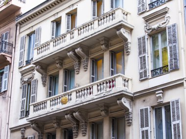 Güzel, Fransa, üzerinde 13 Mart 2015. Eski şehrin tipik mimari detaylar