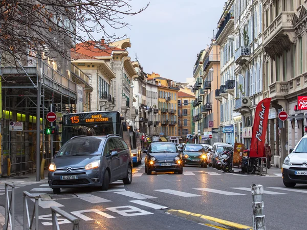 Nice, Frankrijk, op 14 maart 2015. Typisch stedelijke weergave. — Stockfoto