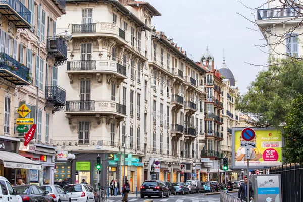 Nice, Frankrijk, op 14 maart 2015. Typisch stedelijke weergave. — Stockfoto
