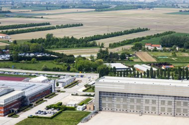 Adaları uçak penceresinden Üstten Görünüm