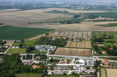 Adaları uçak penceresinden Üstten Görünüm