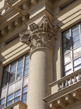 Moskova, Rusya, 12 Nisan 2015 tarihinde. Şehir tarihi bina mimari parça