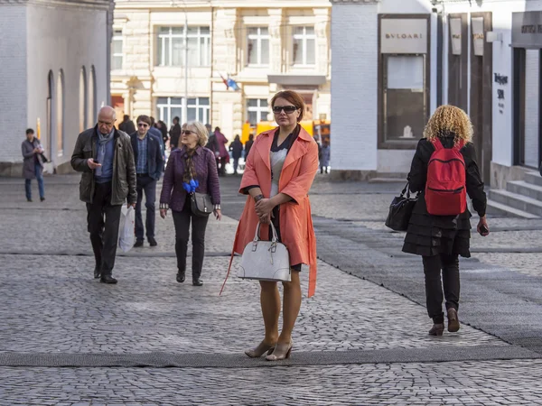 Moscú, Rusia, 12 de abril de 2015. Tretyakovsky calle Proezd, zona peatonal . —  Fotos de Stock