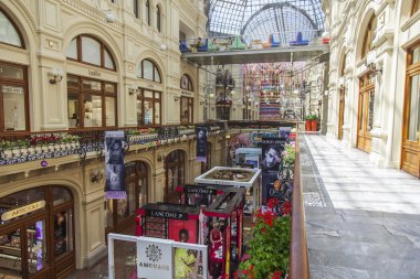 MOSCOW, RUSSIA, on JUNE 24, 2015. Trade for the GUM historical shop during summer sales