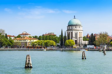 VENICE, ITALY - on MAY 1, 2015. A view of Lido island from the Venetian lagoon.