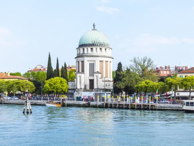 VENICE, ITALY - on MAY 1, 2015. A view of Lido island from the Venetian lagoon