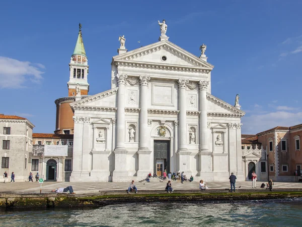 VENICE, ITALY - on April 30, 2015. Вид на собор Сан-Джорджо . — стоковое фото