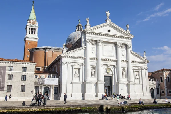 VENICE, ITALY - on April 30, 2015. Вид на собор Сан-Джорджо . — стоковое фото