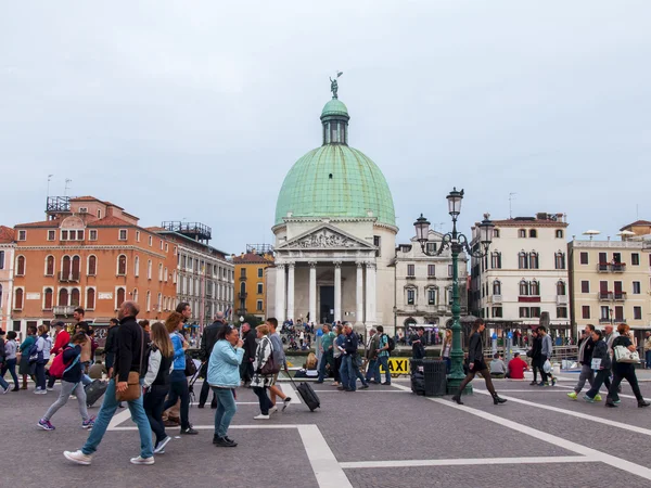 VENICE, ITALY, on MAY 4, 2015. Church San Simeon Pikkolo (St. Simeone Piccolo Church) — Stock Photo, Image