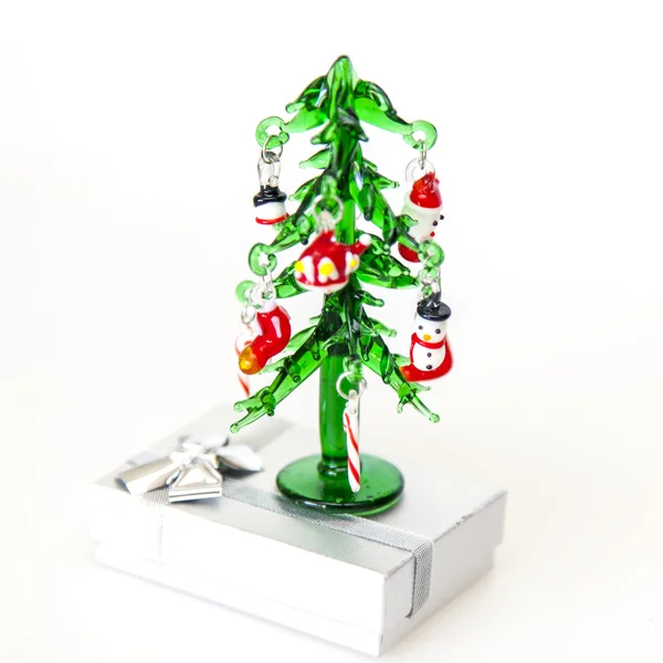 New Year tree from the Venetian glass - a typical souvenir from Venice — Stock Photo, Image