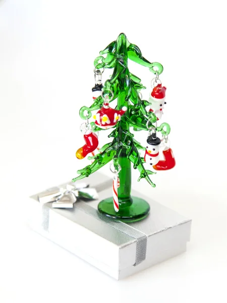 New Year tree from the Venetian glass - a typical souvenir from Venice — Stock Photo, Image