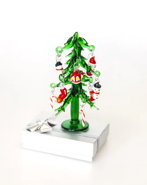 New Year tree from the Venetian glass - a typical souvenir from Venice — Stock Photo, Image