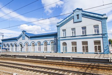 Pushkino, Rusya, 19 Ağustos 2015 tarihinde. Tren İstasyonu.