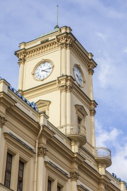 Moskova, Rusya, 19 Ağustos 2015 tarihinde. Leningrad istasyonu - bir dokuz tren istasyonları ve Moskova'nın en eski istasyon.