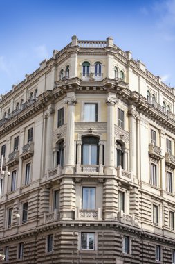 25 Ağustos 2015 tarihinde, Roma, İtalya. Tarihi şehir bina tipik mimari detaylar