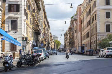 25 Ağustos 2015 tarihinde, Roma, İtalya. Tarihi şehir bina tipik mimari detaylar.