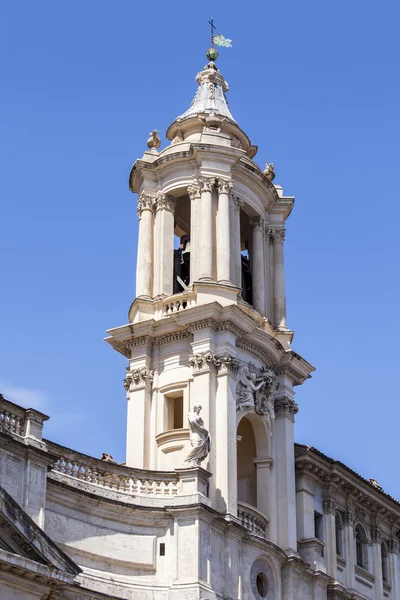 ROME, ITALY, on AUGUST 25, 2015. Sant'-Agnese-in-Agone (ital. S. Agnese in Agone, armor. Sanctae Agnetis in Agone) - titular church on Navon Square. Architectural details — Stock Photo, Image