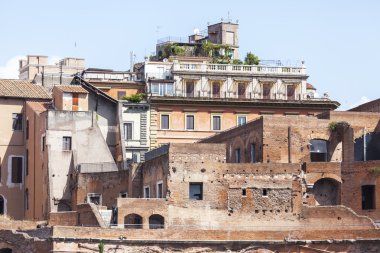 25 Ağustos 2015 tarihinde, Roma, İtalya. Antik Bina kalıntıları.