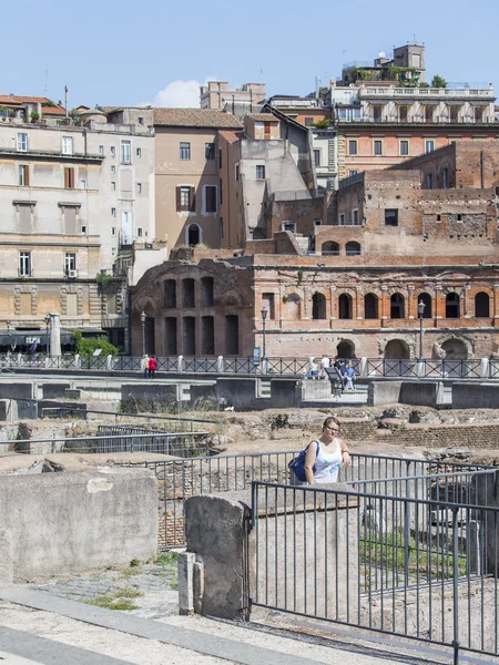 Rome, Italië, op 25 augustus 2015. Ruïnes van antieke gebouwen. — Stockfoto