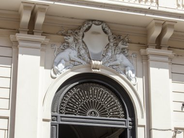 25 Ağustos 2015 tarihinde, Roma, İtalya. Tarihi şehir bina tipik mimari detaylar