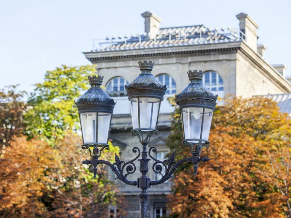 パリ、フランス、2015 年 8 月 30 日に。アーキテクチャと美しい装飾的な街灯 — ストック写真