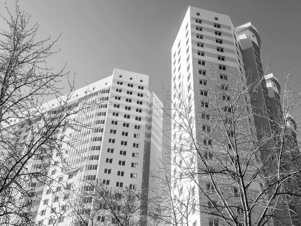 Poesjkino, Rusland - op 16 oktober 2015. Fragment van de nieuwbouw Appartement meerdere verdiepingen — Stockfoto