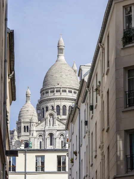 Париж, Франція, на 31 серпня 2015 року. Архітектурні деталі базиліка Sakre Керр (о. Basilique du базиліки Сакре Кер) на Монмартрі. Sakre Керр є одним із символів Парижа — стокове фото
