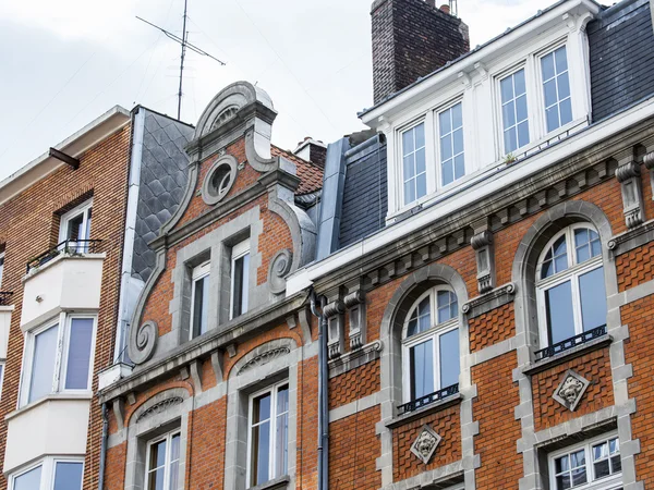 リール、フランス、2015 年 8 月 28 日に。典型的な建物の建築の細部 — ストック写真